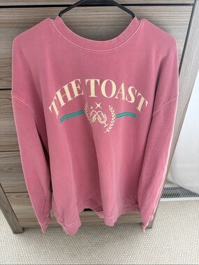 The Toast (the morning toast) merch- Pink Crewneck Sweatshirt